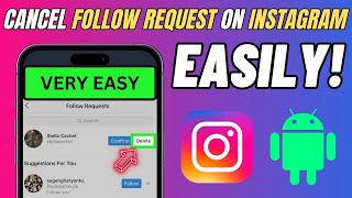 2024 How To Cancel Follow Requests On Instagram  Full Guide [upl. by Lyon]