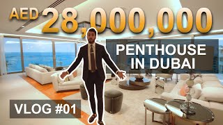 28 MILLION PENTHOUSE in Dubai’s Palm Jumeirah Island W Residences and Address JBR  Property Vlog 1 [upl. by Consuelo]