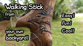 Make a Walking Stick from your own backyard [upl. by Darryn]