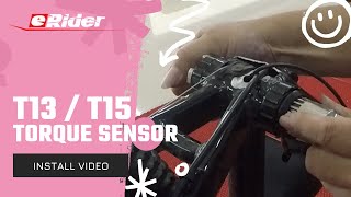 eRider  T13  T15 Torque Sensor Install Video [upl. by Felicie]