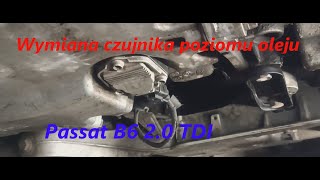 Czujnik poziomu oleju Passat b6 20 TDI [upl. by Anaejer]