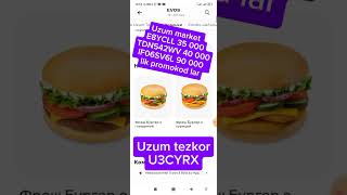 Yangi promokodlar 63 000 Yandex eats Yandex go uzun market uzum tezkor yandex promokod kod code [upl. by Radie734]