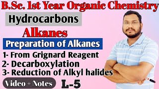 Preparation of Alkanes From Grignard Decarboxylation of acid salts Reduction of Alkyl halides [upl. by Annert]