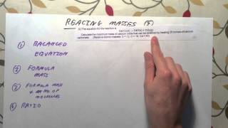 Reacting Mass Calculations  GCSE Chemistry [upl. by Benson]