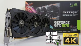 ASUS GTX 1070 STRIX SLI GTA V FULL HD 2K 4K GAME TEST [upl. by Brie475]