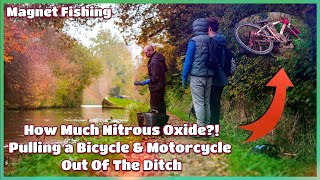 Magnet Fishing  Pulling Out a Motorcycle Nitrous Oxide Old Tools amp More Ep21 [upl. by Derron]