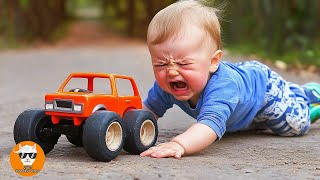 TROUBLE CRYING Baby with Crazy Things  Funny Baby Videos  Just Funniest [upl. by Savell116]