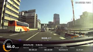 車載 首都高 永福PA～3号新宿線～C1外～6号向島線～両国JCT [upl. by Solracesoj]