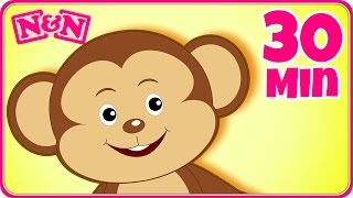 Five Little Monkeys  And Many More Popular Nursery Rhymes by Nellie and Ned [upl. by Etnahc]