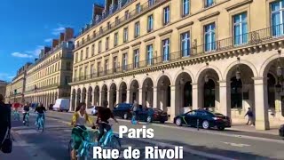 Paris city walks Rue de Rivoli Paris France 4K [upl. by Sayers482]