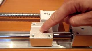 Demonstrating defective SBR20UU 20mm Open Linear Bearing Slide Linear Motion Block [upl. by Reede]