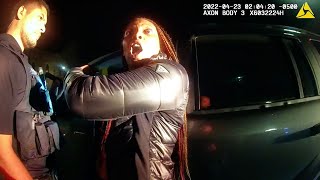 Woman Interrupts Traffic Stop Then Gets Herself Arrested [upl. by Lyrrehs721]