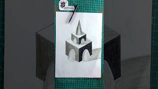 How to easy 3d square design drawing ideas 💡nddrawingyt drawing shortsfeed sketch shortviral [upl. by Sackville]