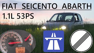 Fiat Seicento 11L 53PS  Drive  Engine Sound  German Autobahn [upl. by Nasia687]