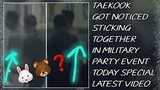 OMG😱💋Taekook Got Noticed Sticking Together In Military Party Event TodayNewbtstaehyungjungkook [upl. by Seravart]