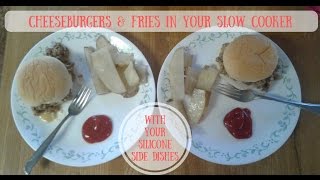 AWESOME CHEESEBURGERS amp FRIES SLOW COOKER RECIPE [upl. by Alleciram]