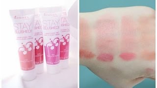 Review Rimmel Stay Blushed Liquid blushes [upl. by Sorkin]