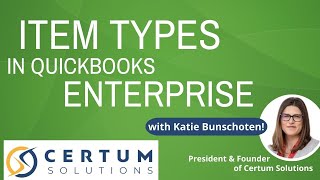 OVERVIEW  QuickBooks Enterprise Inventory  Learn About Item Types [upl. by Arika]