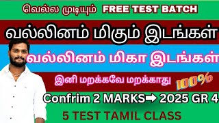 வல்லினம் மிகும் மிகா இடங்கள் 🔥வெல்ல முடியும் FREE TEST BATCH tnpsc group4 TRI ACADMEY [upl. by Archy163]