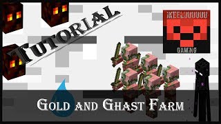 GOLD AND GHAST FARM TUTORIAL  WORLD DOWNLOAD [upl. by Berty922]