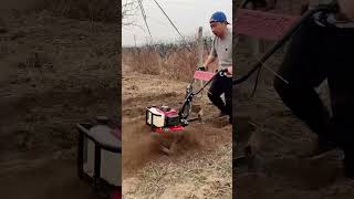 Gasoline weeder Small tiller Ditching and soilraising machine [upl. by Kacy477]