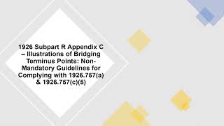 OSHA 1926 Subpart R App C  Illustrations of Bridging Terminus Points [upl. by Halullat]