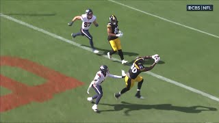 Darnell Washingtons first NFL TD catch comes via backshoulder catch vs Broncos [upl. by Saree262]