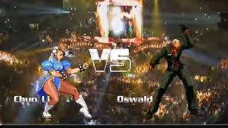 Hype fights MUGEN 298 3S Chun  me vs KOF Oswald cpu [upl. by Ecarg]