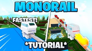 NEW FASTEST MONORAIL TUTORIAL  Build a Boat for Treasure [upl. by Acinaj]