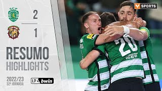 Highlights  Resumo Sporting 21 Marítimo Liga 2223 32 [upl. by Enilrad257]