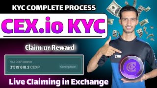 CEXio App KYC Method  Live Coin Claiming in Exchange [upl. by Stegman]