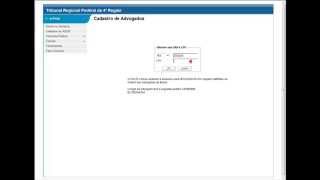 Videotutorial eproc  Cadastramento de Advogado [upl. by Bartolemo]