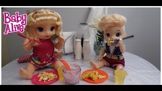 BABY ALIVES Go To The Restaurant baby alive outing baby alive videos [upl. by Canice761]