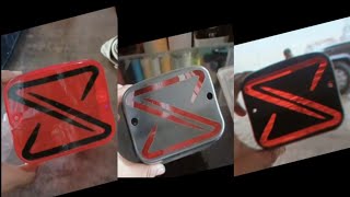 Splendor bike tail🚨light THAR sticker  trending modified splendor  new bike light tatoo bikelover [upl. by Elocaj]