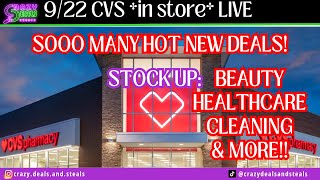 922 CVS in store LIVE LETS TALK HOT NEW CVS DEALS CLEANING COSMETICS FACIAL CARE amp MORE🎉 [upl. by Edana]