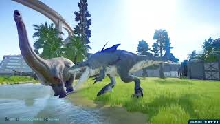 Giant Spinosaurus Evolution Hunting Velociraptor Mosasaurus Giant Dinosaurus Jurassic World Dominion [upl. by Lucchesi]