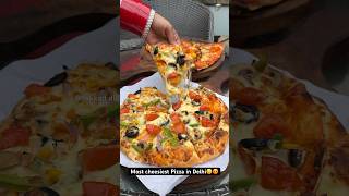 Most cheesiest Pizza in Delhi🤤😍 Indian street food [upl. by Sonahpets]