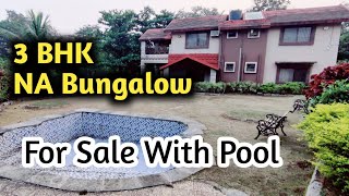 Mountains amp waterfall views 3 BHK NA BUNGALOW For Sale in karjat with swimming pool 09372971999 [upl. by Chlores]