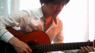 Fly me to the moon Bart Howard solo guitar played by Tanaka Yoshinori With Tablature Jazz cover [upl. by Felicia893]