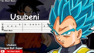 Dragon Ball Super ED 3  Usubeni Guitar Tutorial [upl. by Naresh]