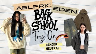 Back to School TryOn Haul with Aelfric Eden Gender Neutral First Impressions  DISCOUNT CODE [upl. by Annirok]