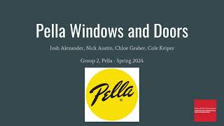 Pella Windows and Doors  IE 441 Spring 2024 Group 2 [upl. by Claudian]