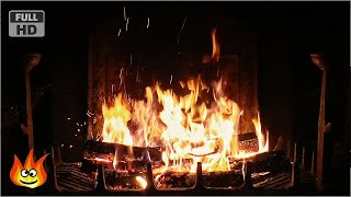 Crackling Fireplace with Thunder Rain and Howling Wind Sounds HD [upl. by Artimid]