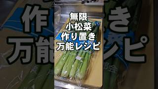 小松菜の簡単無限！作り置き万能レシピ！ご飯がすすむ 副菜 おつまみ お弁当 [upl. by Onitram]