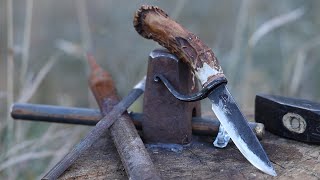 Making a Knife from an Old File  Backyard Blacksmithing [upl. by Canada813]