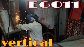 welding vertical E6011 root pass [upl. by Nabru]