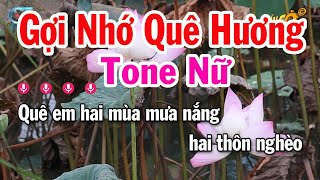 Karaoke Gợi Nhớ Quê Hương Tone Nữ  Em  Nhạc Sống Mới  Karaoke Tuấn Cò [upl. by Finbar856]