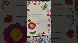 Floral page border design for diary journal planner [upl. by Aryn]