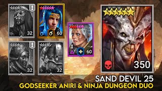 Sand Devil 25 Godseeker Aniri amp Ninja Dungeon Duo  Raid Shadow Legends Guide [upl. by Anidnamra]