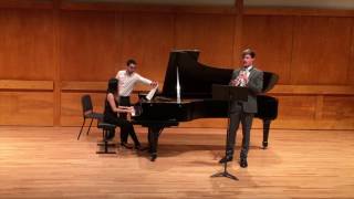 Clarinetist Eric Schultz Performs Martinu  Sonatina [upl. by Shem]